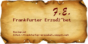 Frankfurter Erzsébet névjegykártya